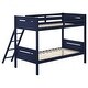 preview thumbnail 35 of 34, Luxury Twin-over-Twin Bunk Bed with Angled Ladder, White