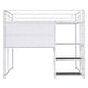 preview thumbnail 13 of 34, Twin Size Metal Loft Bed with Desk, Shelves, and Ladder - Sturdy Steel Frame for Kids' Exploration