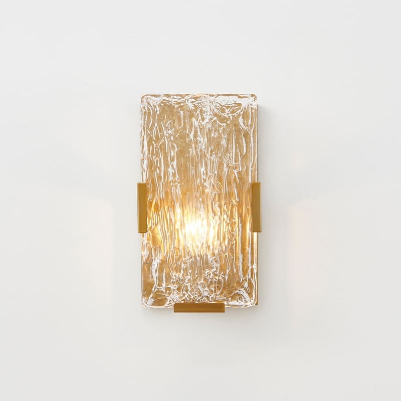KAWOTI Glam 1- Light Wall Sconce with Textured Glass Shade