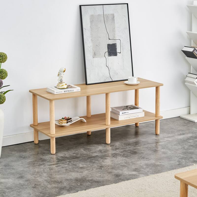 Modern 2-Tier TV Stand for Living Room Furniture
