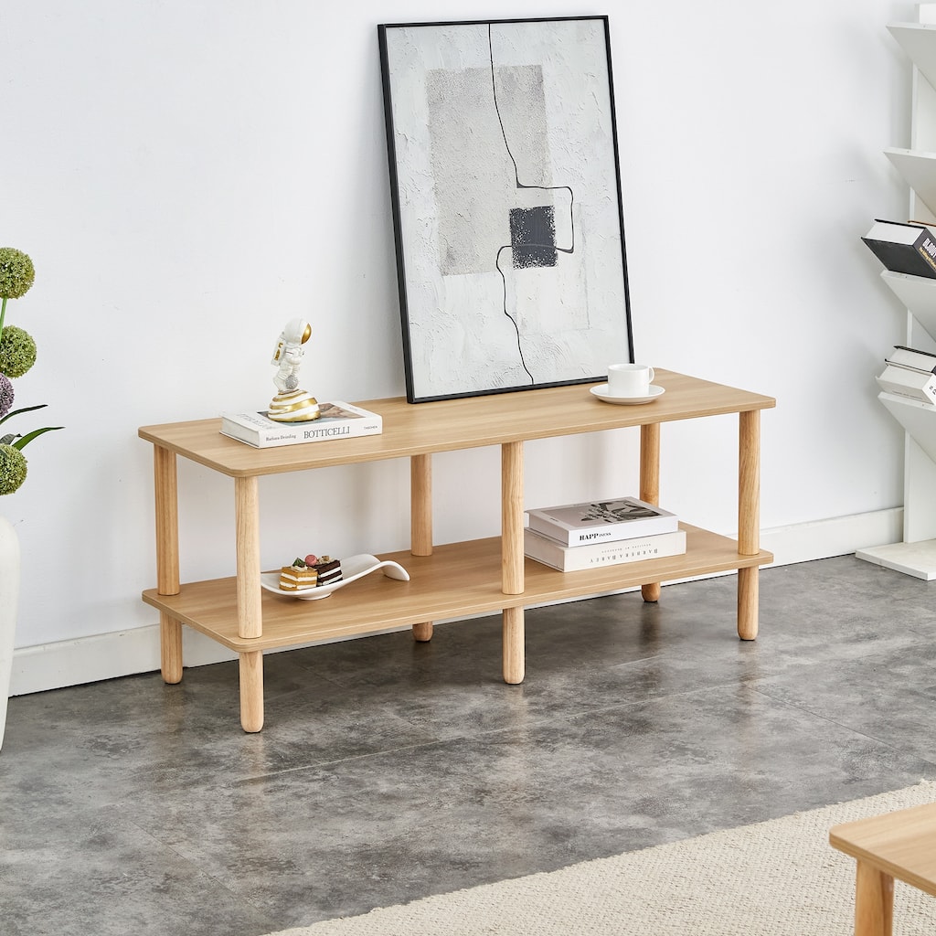 Modern 2-Tier TV Stand for Living Room Furniture
