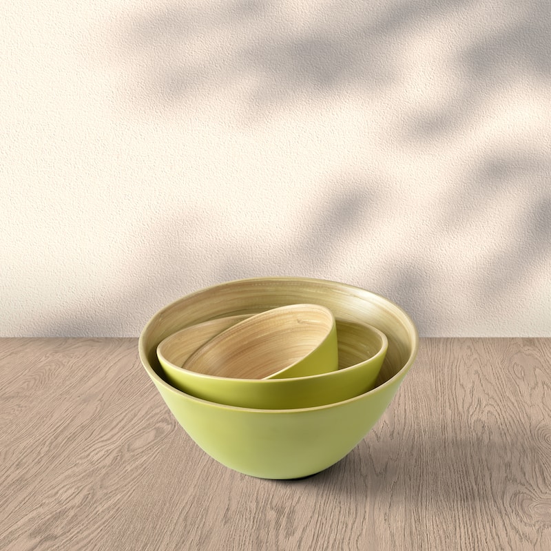 Tropics Bamboo 3 Piece Bowl Set