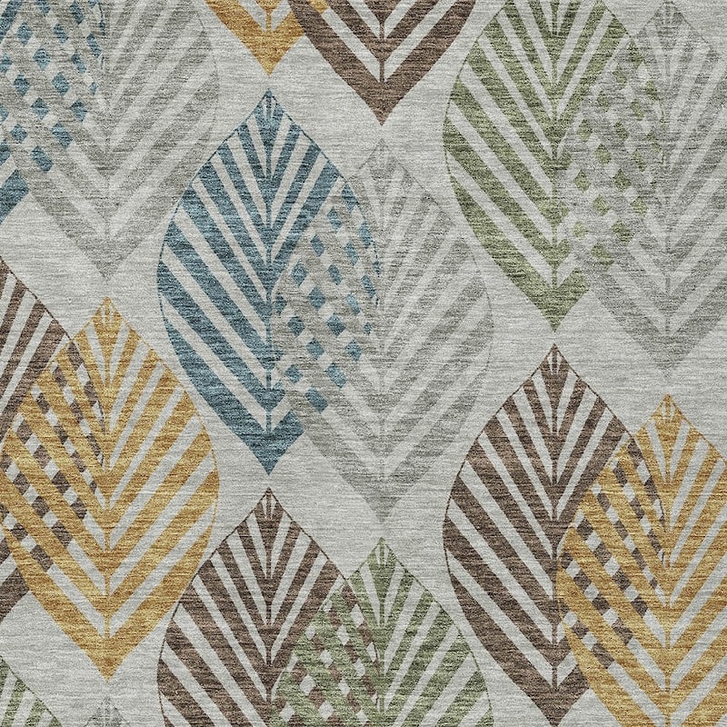 HomeRoots Floral Transitional Rectangle Outdoor Rug