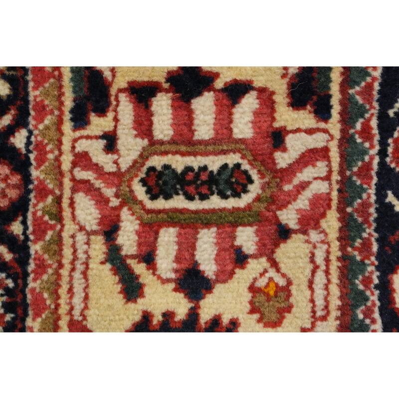 Hand Knotted Oriental 100% Wool Carpet Traditional Geometric Multi-Colored Bakhtiari Area Rug - 9' 1'' X 7' 0''
