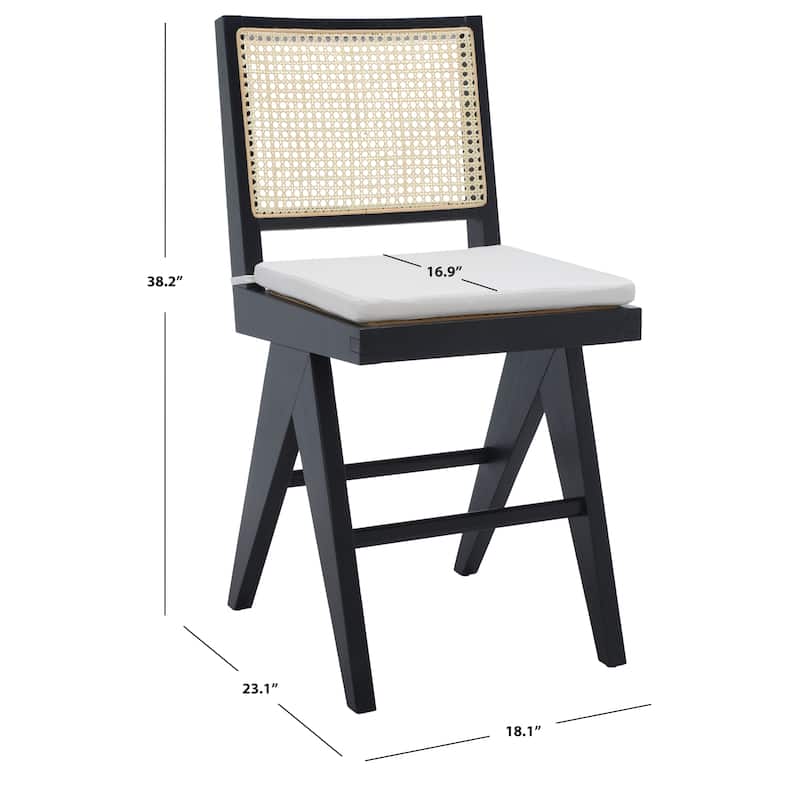 SAFAVIEH Couture Meine Rattan 22-inch Counter Stool - 18 In. W x 23 In. D x 38 In. H - 18Wx23Dx38H