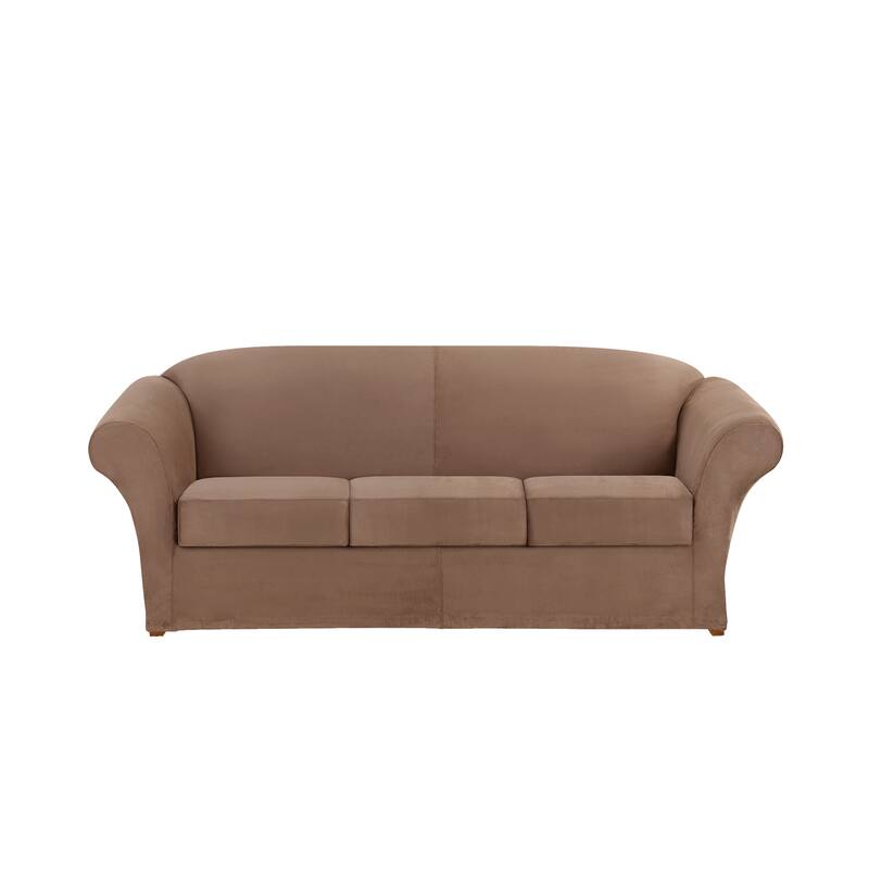 SureFit Ultimate Stretch Suede 4 Piece Sofa Slipcover
