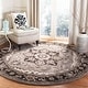 preview thumbnail 48 of 51, SAFAVIEH Handmade Royalty Shafa Traditional Oriental Wool Rug 7' Round - Silver/Charcoal - Round