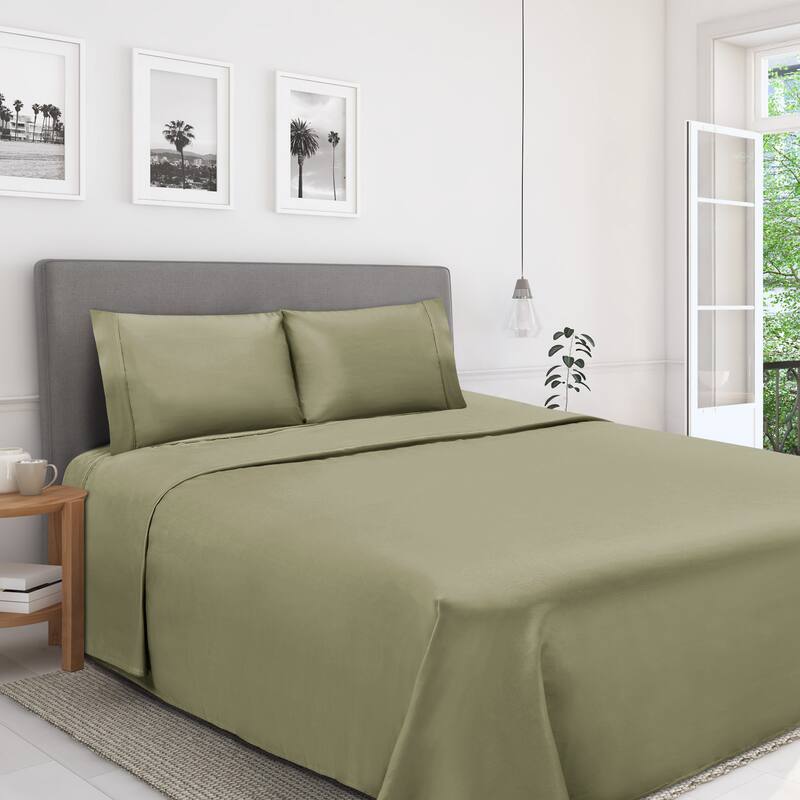 ﻿Superior 1200 Thread Count Egyptian Cotton Solid Bed Sheet Set