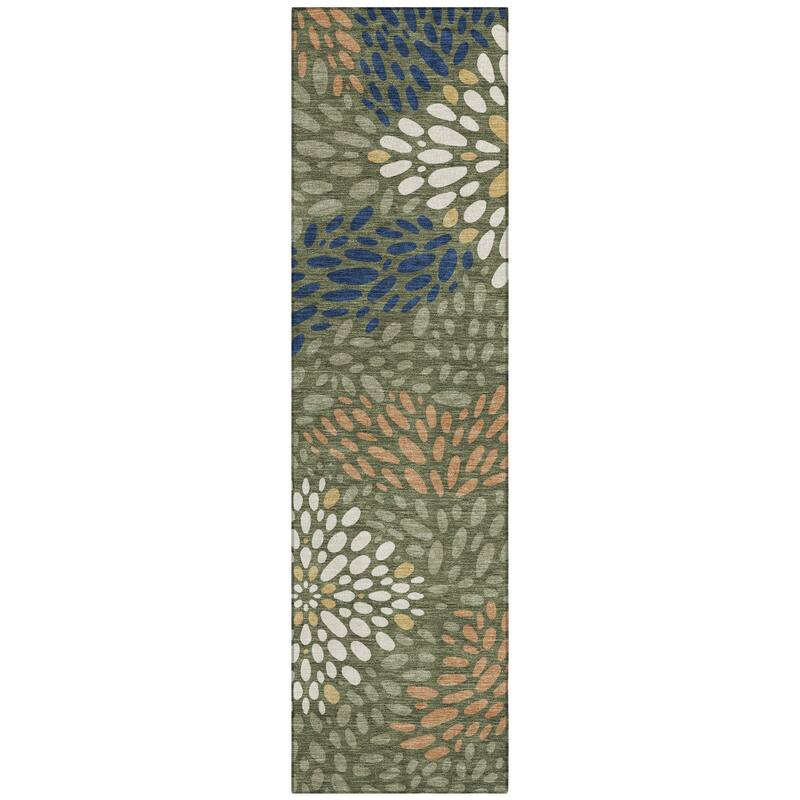 Machine Washable Indoor/ Outdoor Modern Genoa Chantille Rug