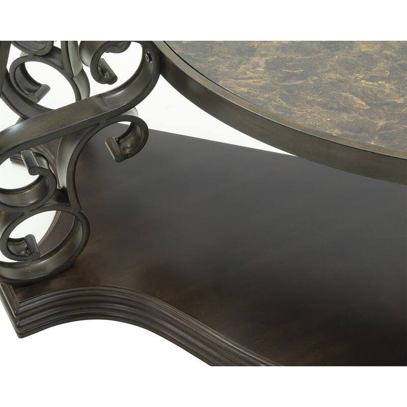Traditional control table tempered glass top and middle shelf, retro living room foyer hallway entrance table