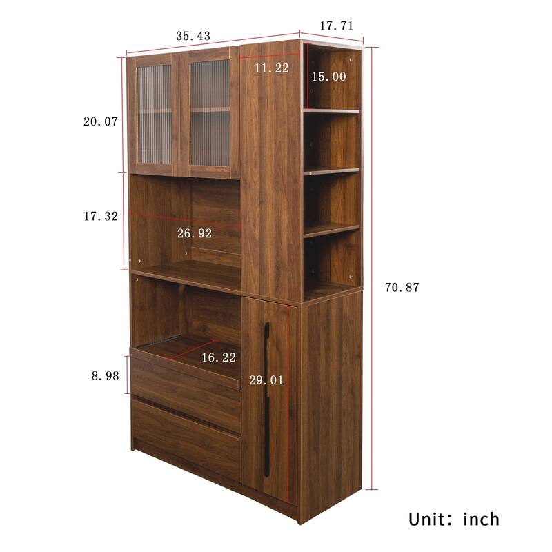 Pantry Storage Cabinet Kitchen Organizer with Pull-Out Shelf
