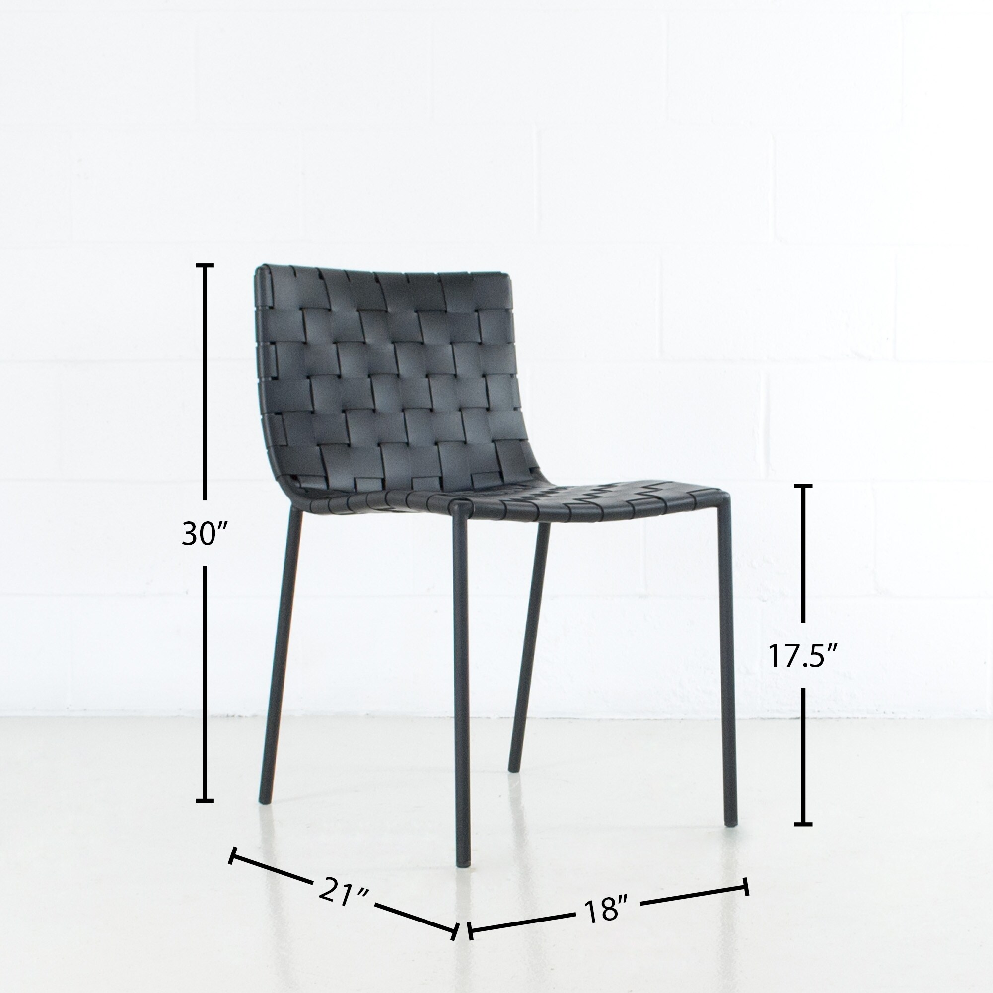 Free Shipping On Soho Mid Century Modern Leather Weave Side Chair Contract Grade You Need In 2021 Overstock