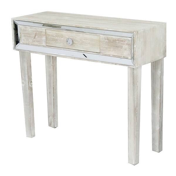 Shop 1 Drawer Console Table W Mirror Accents Mdf Wood Mirrored