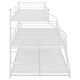 preview thumbnail 11 of 12, Modern Style Twin XL/Full XL/Queen Triple Bunk Bed with Long and Short Ladder and Full-Length Guardrails, Space-Saving, Black