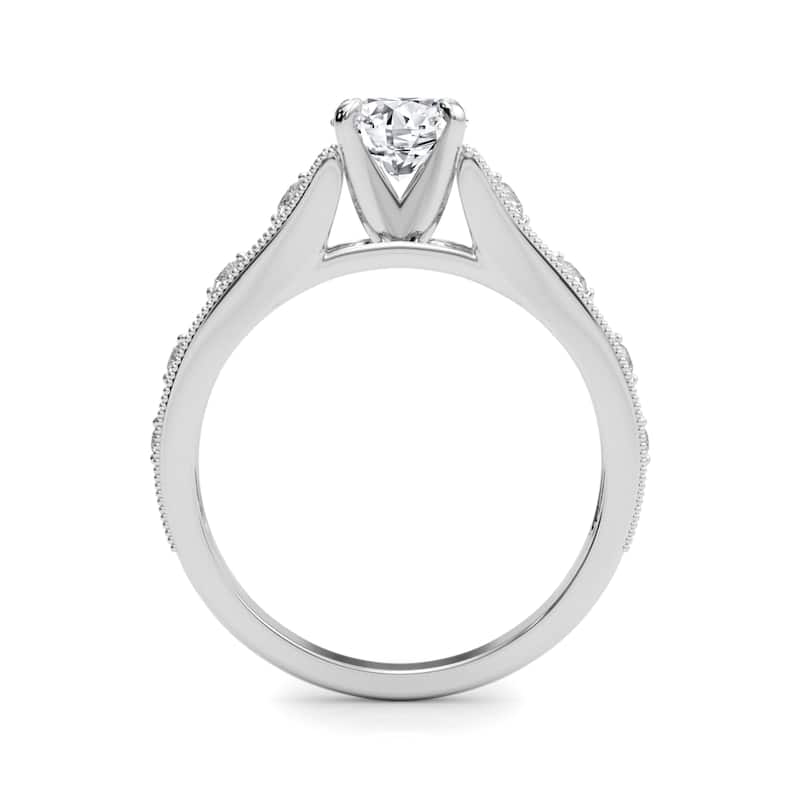 Auriya 14k White Gold Lab Grown Round Diamond Engagement Ring 0.50 to 5.00 ct. tw. (F-G VS)