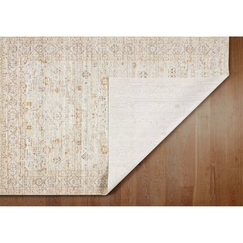 Terra by Obeetee Ava Rustic Border Ivory Rug