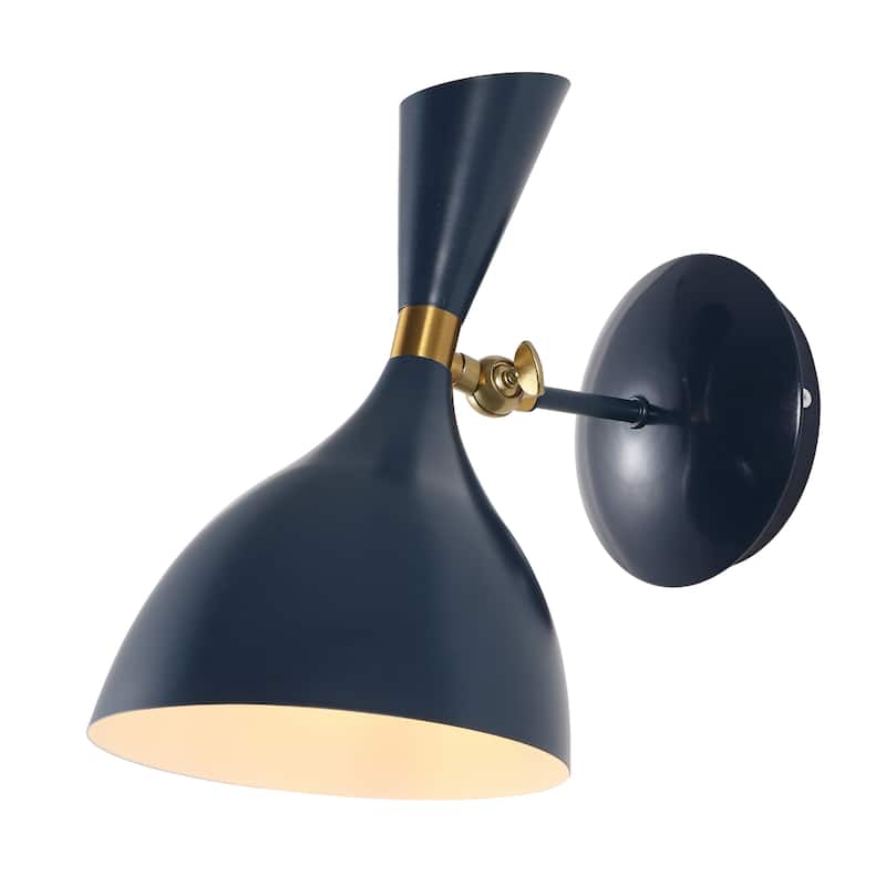 Josef 10" Iron Retro LED Wall Sconce, Black by JONATHAN Y - One
