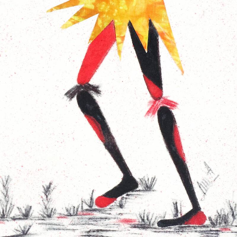 Novica Handmade Hunters Batik Cotton Wall Art