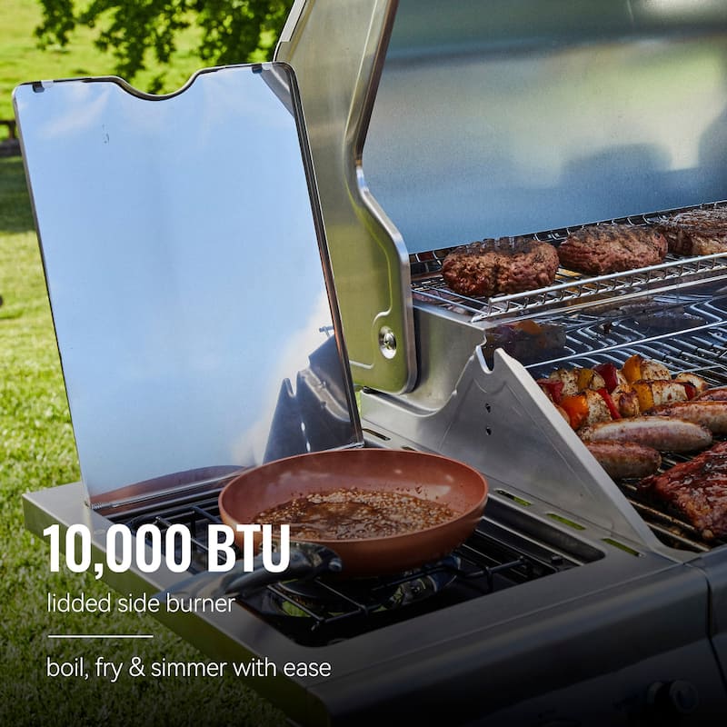 Royal Gourmet GA4402S 4-Burner BBQ Cabinet Style Gas Grill, Silver