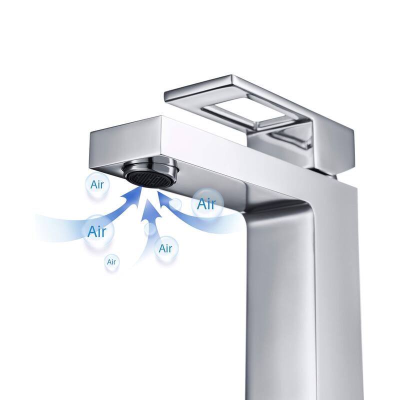 Single-handle Bathroom Vanity Sink Faucet w/ Water Hose