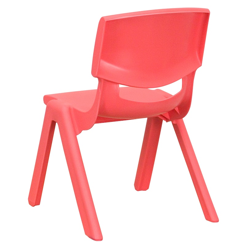 2 Pack Plastic Stackable Preschool Chair with 10.5" Seat Height - 14"D x 12.5"W x 20"H