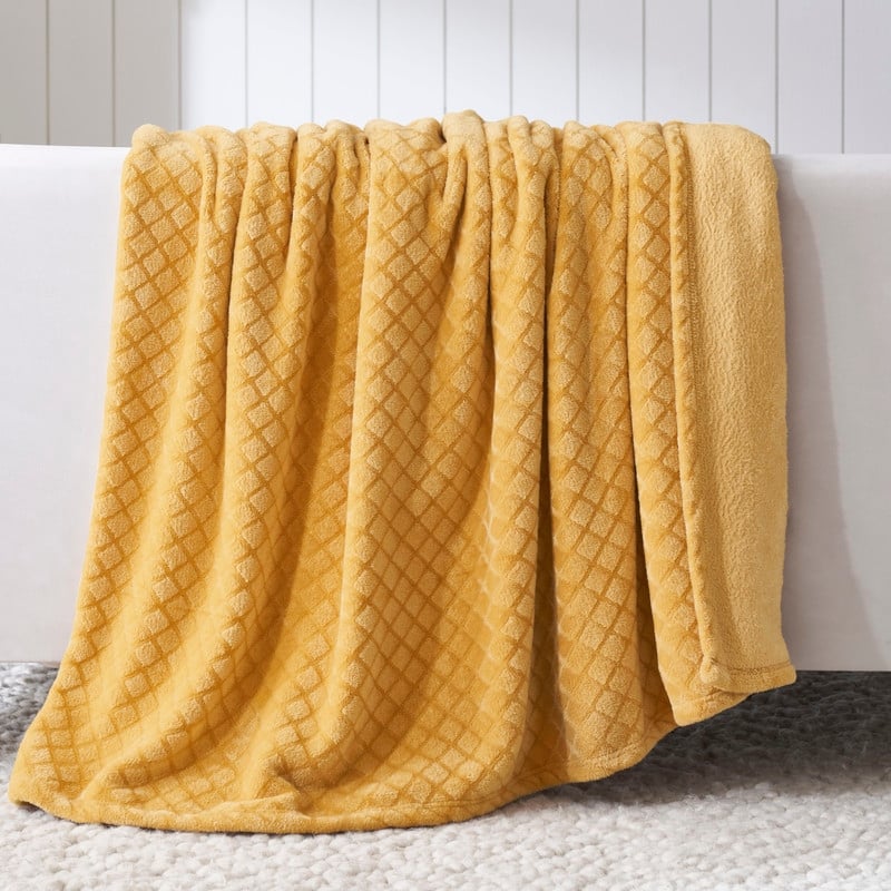 Superior Alaska Quilted Diamond Plush Fleece Blanket For Couch or Bed