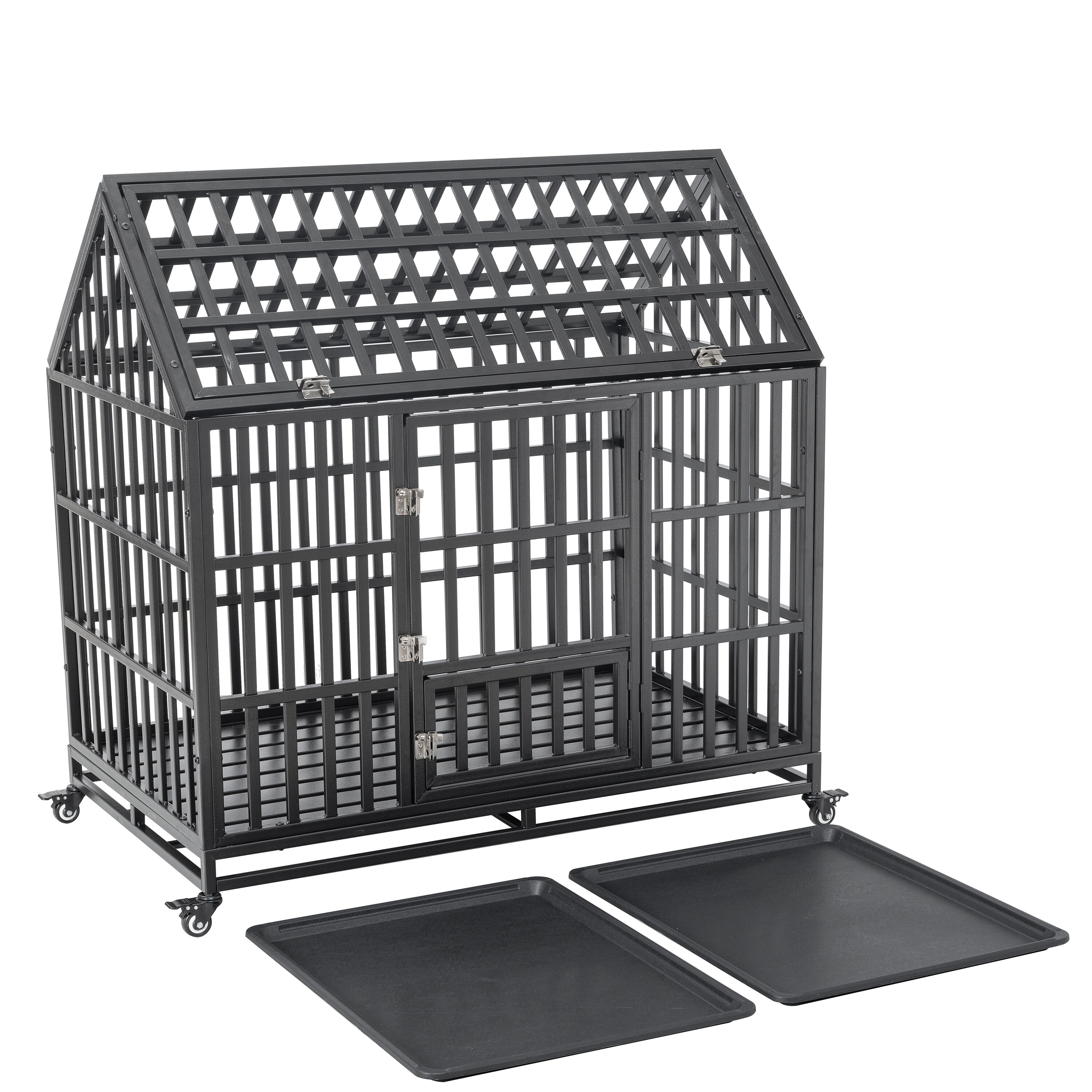 Outdoor & Indoor Dog Houses,Heavy Duty Dog Cage pet Crate with