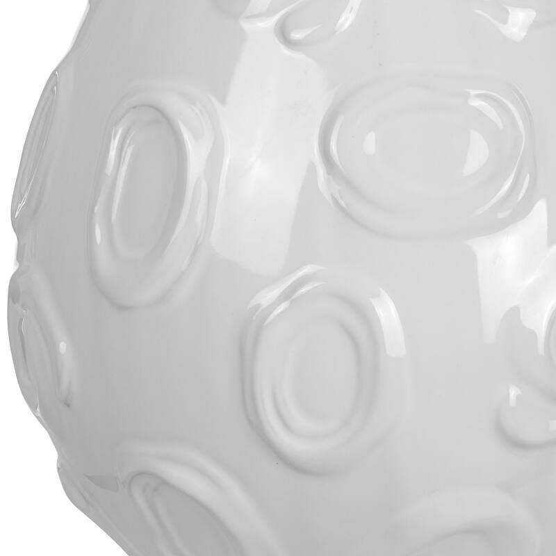 Whimsical Loop Glossy Table Lamp with Drum Shade - 25" - White