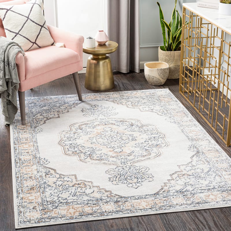 Artistic Weavers Akiva Vintage Medallion Area Rug - 6'6" x 9'2" - Tan