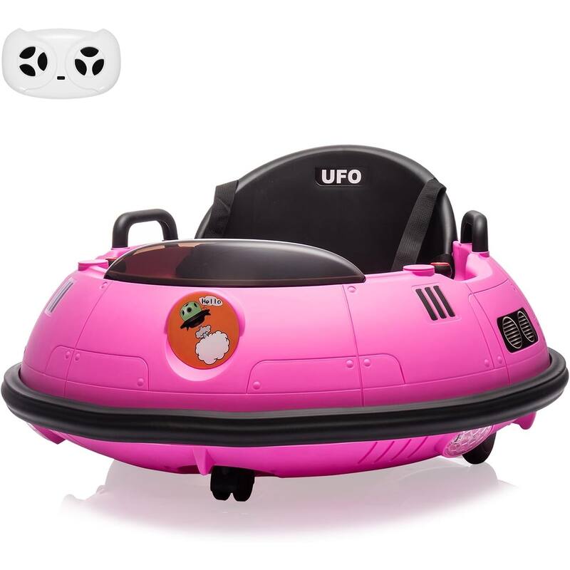 12V Kids Powered Ride-On Bumper Car with Remote Control - Pink