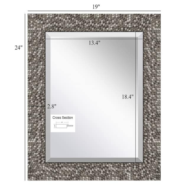 Mirror Trend Sparkling Mosaic Framed Accent Mirror