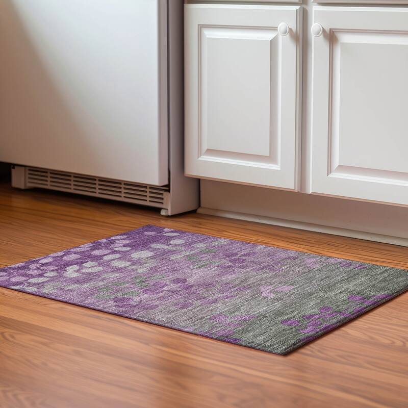 Premium Washable Super Soft Mayfield Rug - Purple - 1'8" x 2'6"