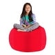 preview thumbnail 132 of 192, Kids' Stuffed Animal Storage Bean Bag Chair Cover or Toy Organizer 38 Inches Large - Solid Red