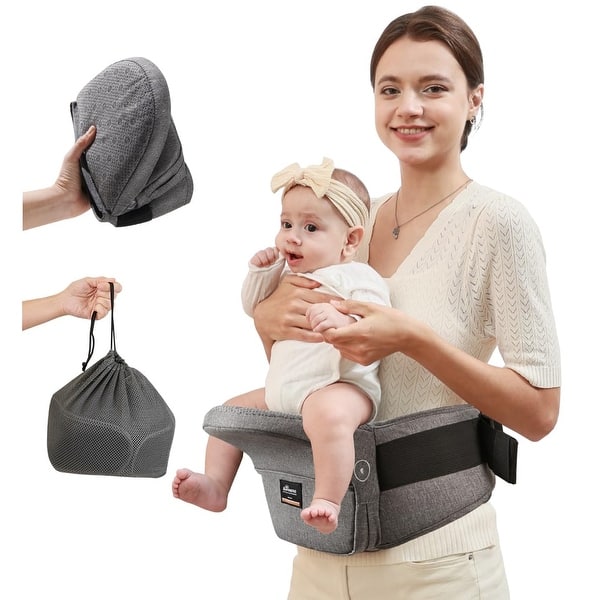 slide 2 of 9, Sunveno Collapsible Hipseat Carrier Grey