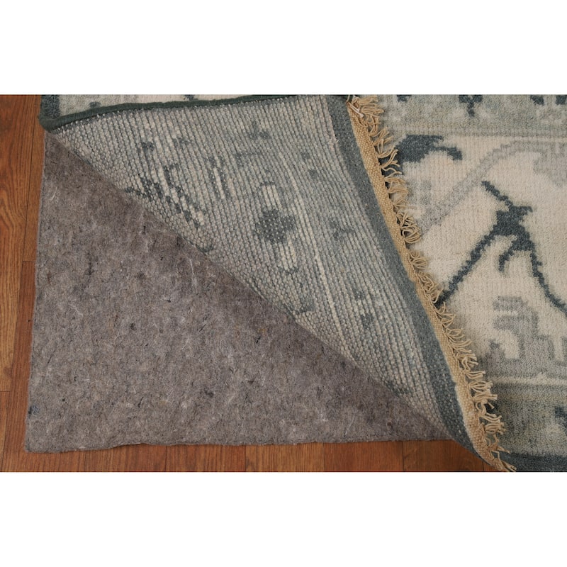 Blue Oushak Indian Area Rug Handmade Wool Carpet - 7'11" x 10'0"