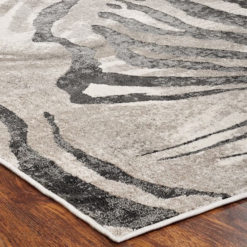 N Natori Serengeti Zebra Print Area Rug