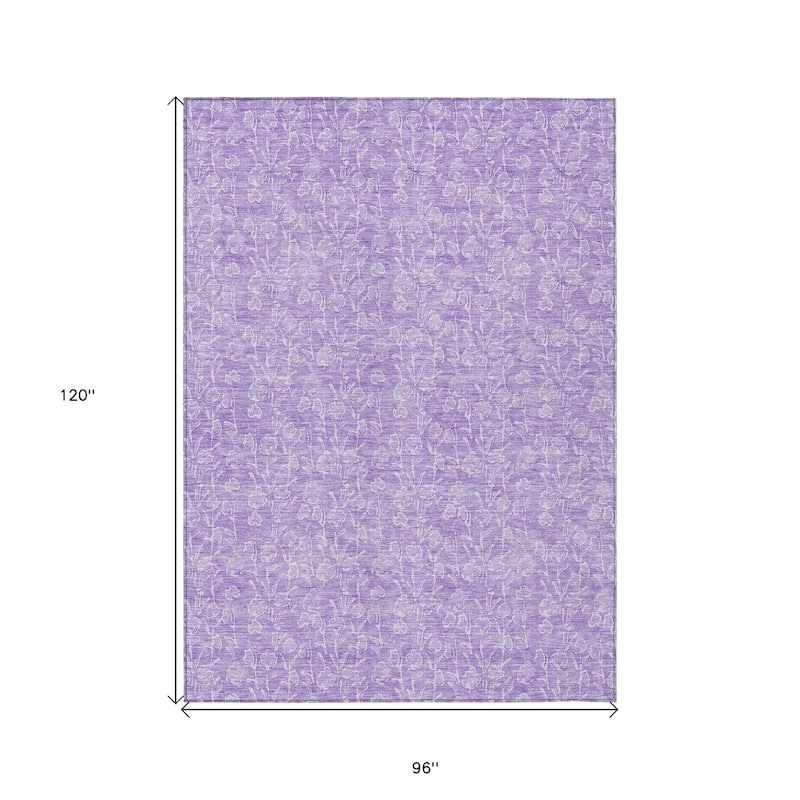 HomeRoots Floral Transitional Rectangle Outdoor Rug