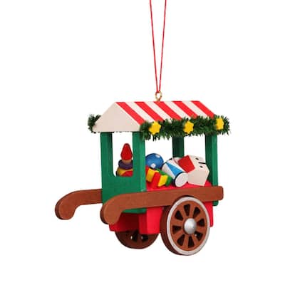 3" Green Red Brown Car Toys Collectible Christian Ulbricht Ornament