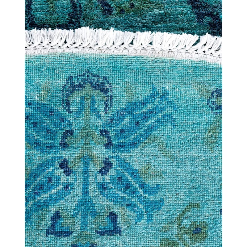 Vibrance One-of-a-Kind Hand-Knotted Area Rug - Blue, 6' 1" x 6' 1" - 6' 1" x 6' 1"