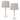 Chester 23.5" Height Resin Lamp Set in White Finish