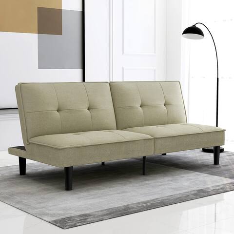 Sofa Bed, Modern Convertible Armless Futon Sleeper Couch Daybed for Studio, Apartment, Office, Small Space, Compact Living Room