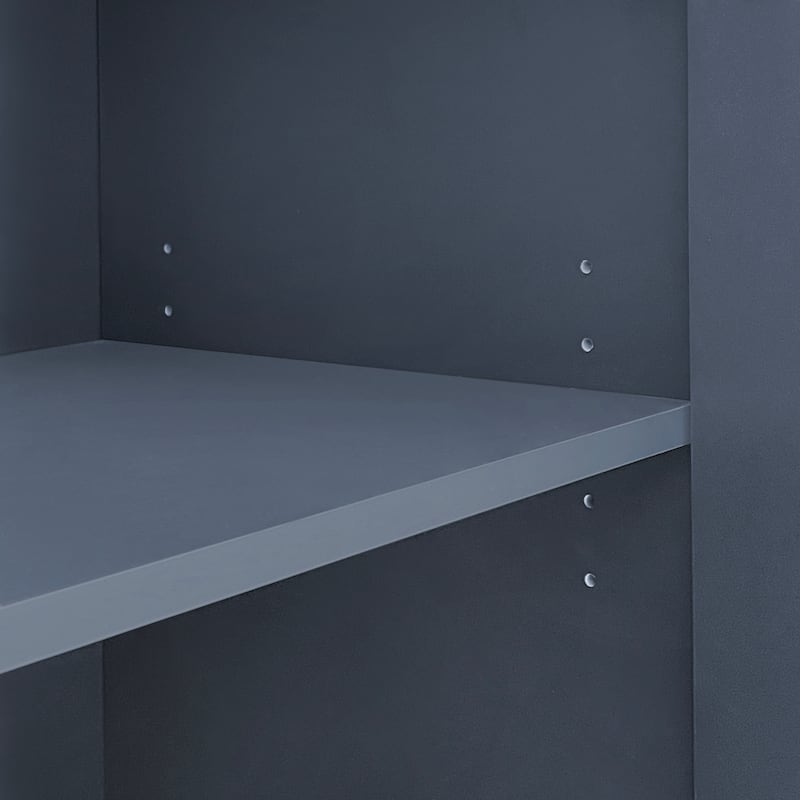 Wave Pattern Modern 2-Door Sideboard Buffet Cabinet with Adjustable Shelves & Drawers for Living Room Storage