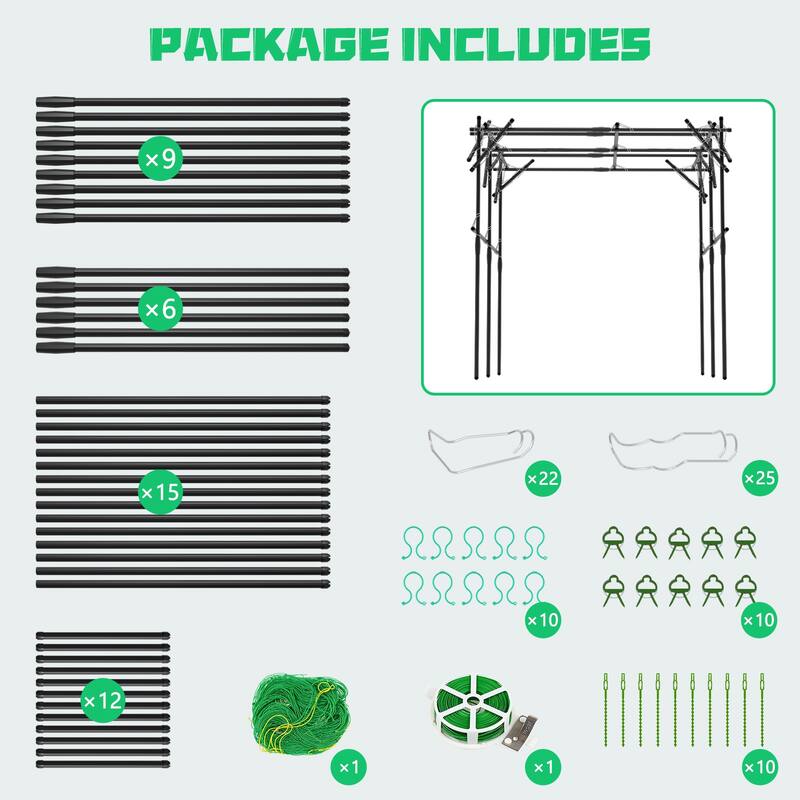 DoCred Garden Trellis for Climbing Plants, Outdoor Metal Trellis