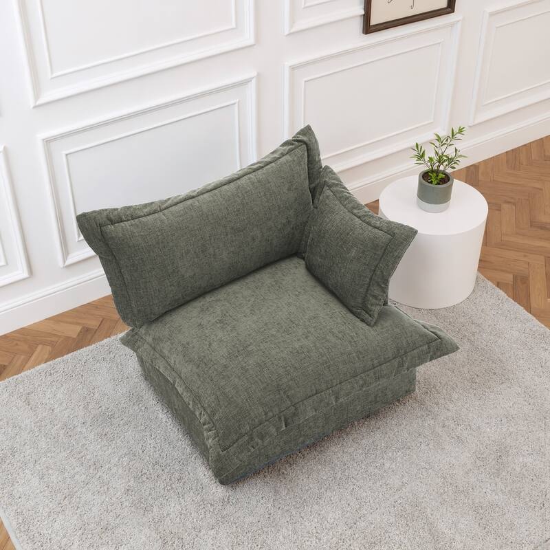 Upholstered Chenille Arm Club Chair Cloud corner cahir