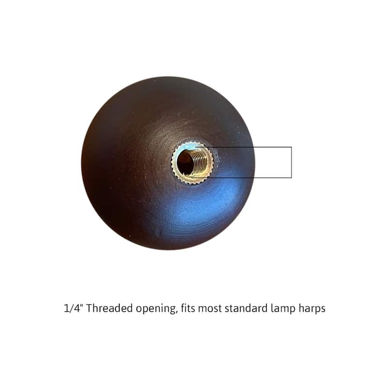 1.5"H Walnut Dark Ball Finish Lamp Finial