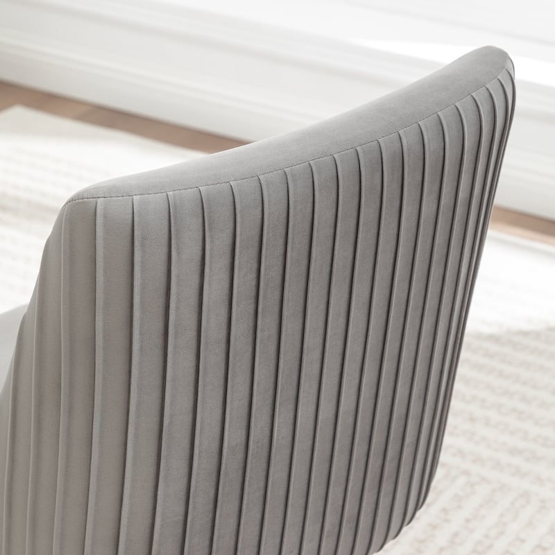 SEYNAR Modern Velvet 360 Degree Swivel Armless Dining chair Set of 6