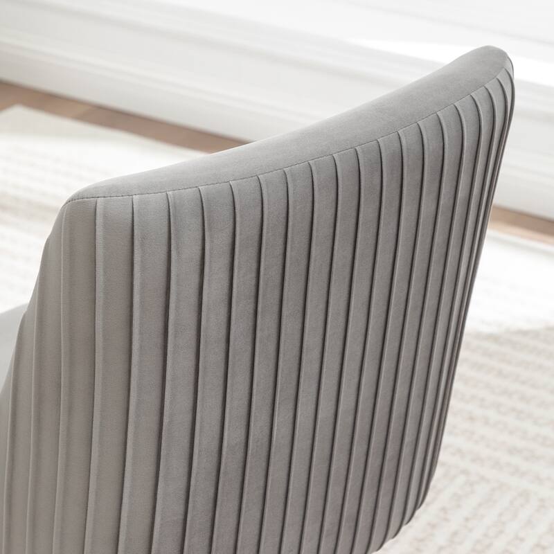 SEYNAR Modern Velvet 360 Degree Swivel Armless Dining chair