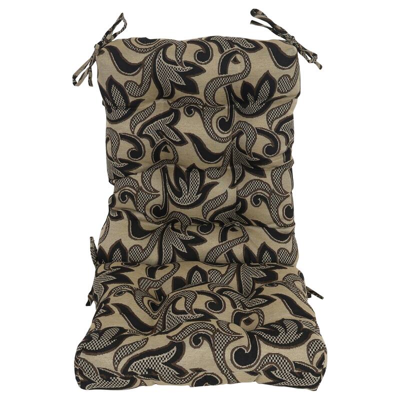 Tapestry Tufted Seat/Back Chair Cushion (Multiple Sizes)
