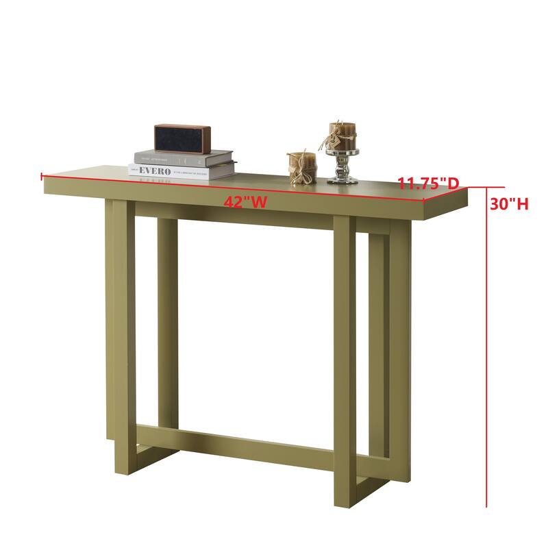 Soren Contemporary Wood Rectangular Console Table for Entryway