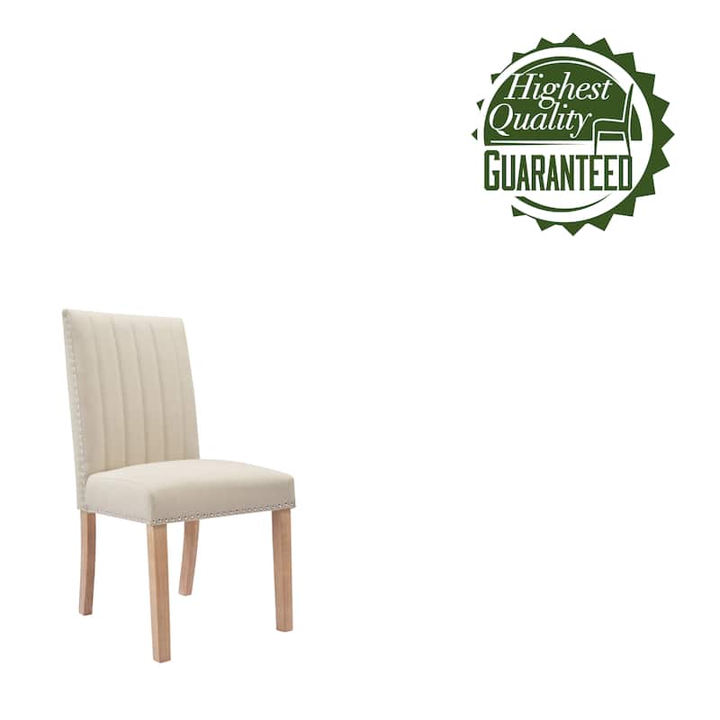 Porthos Home Aiden Fabric Dining Chairs with Rubberwood Legs, Set of 2